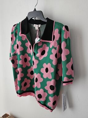 Nanatte Lepore Pre-shrunk Yarn Top Size Med NWT